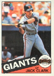 1985 Topps Baseball Cards      740     Jack Clark
